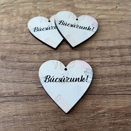 Kegyeleti Szív 4,5cm – Búcsúzunk!