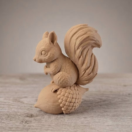 Őszi 3D Nyomtatott Mókus 10cm